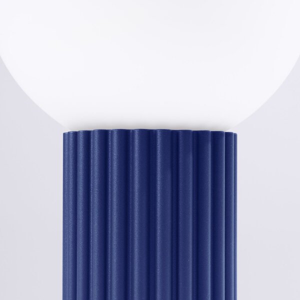 Tischleuchte Glas G9 19 cm Aluminium in Marineblau