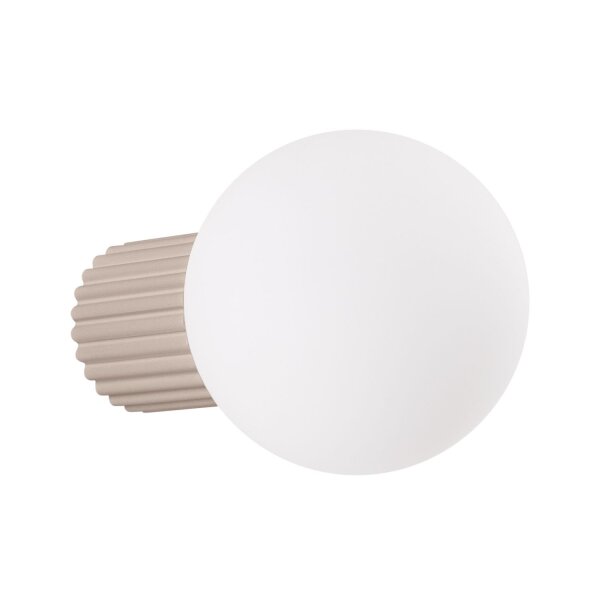 Wandlampe Bad IP44 Taupe G9 H:17 cm Glas blendarm