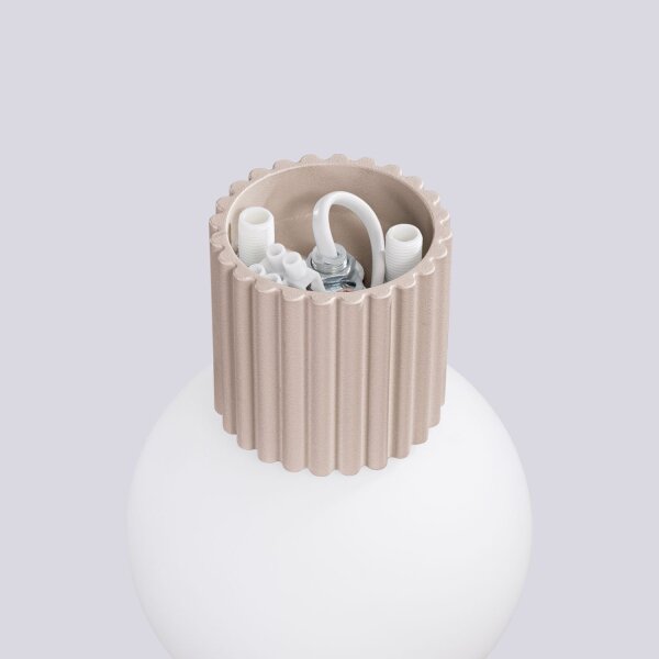 Wandlampe Bad IP44 Taupe G9 H:17 cm Glas blendarm