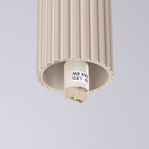 Deckenlampe Badezimmer Taupe IP44 G9 rund Ø12 cm Glas