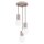 Pendelleuchte Metall Taupe G9 L:25 cm Glas 3-flammig