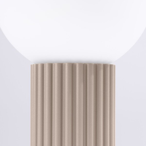 Tischleuchte Glas Aluminium Taupe G9 19 cm blendarm