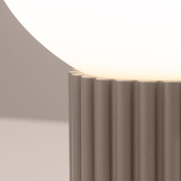 Tischleuchte Glas Aluminium Taupe G9 19 cm blendarm