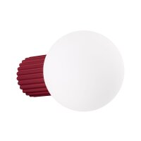 Wandleuchte Glas G9 IP44 H:12 cm Aluminium Burgund
