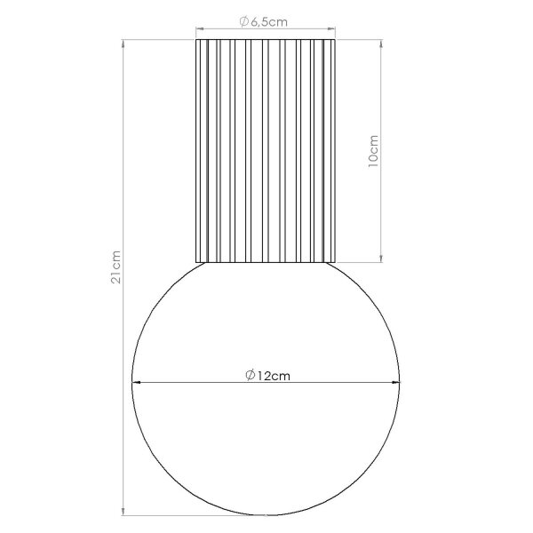 Deckenleuchte Glas G9 IP44 H:21 cm Aluminium Burgund