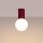 Deckenleuchte Glas G9 IP44 H:21 cm Aluminium Burgund