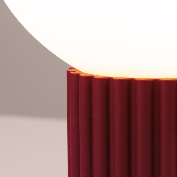 Blendarme Tischlampe Glas Aluminium G9 19 cm in Burgund