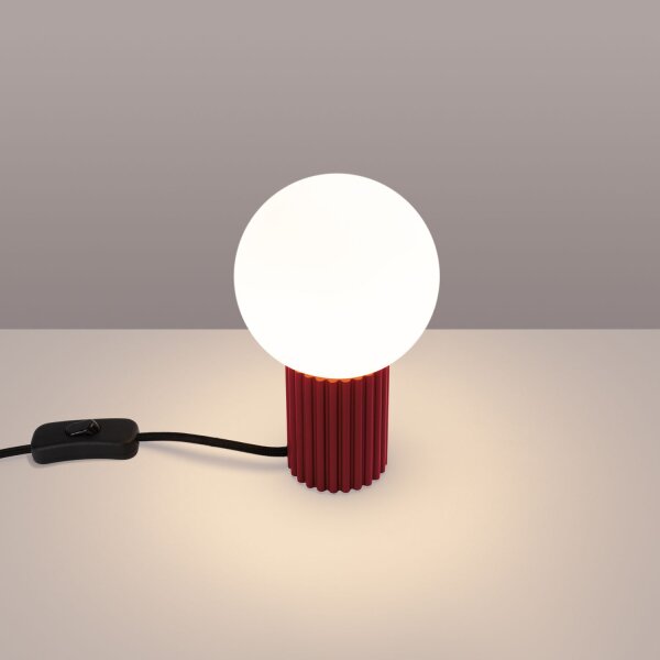 Blendarme Tischlampe Glas Aluminium G9 19 cm in Burgund