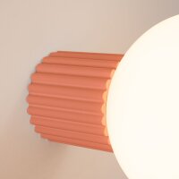 Wandleuchte Aluminium Glas in Pfirsich G9 IP44 T:17 cm