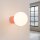 Wandleuchte Aluminium Glas in Pfirsich G9 IP44 T:17 cm