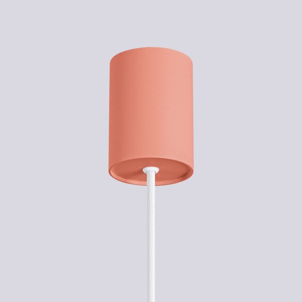 Hängelampe Glas blendarm Aluminium G9 Ø12 cm Pfirsich