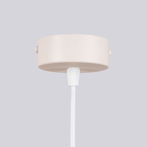 Kronleuchter Aluminium Glas Beige G9 B:64 cm 6-flammig