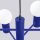 Kronleuchter Marineblau Aluminium Glas G9 6-flammig