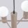 Kronleuchter Taupe Aluminium Glas G9 6-flammig L:64 cm