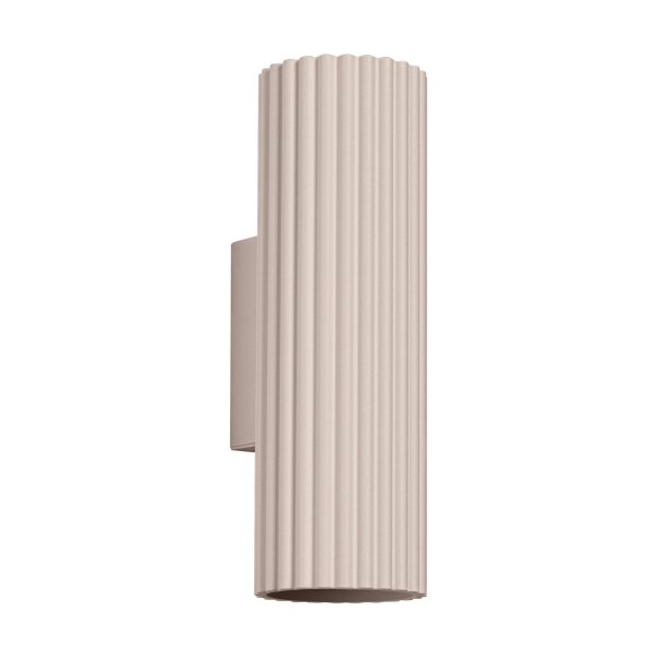 Up Down Wandleuchte Aluminium Taupe GU10 H:20 cm 2-flmg