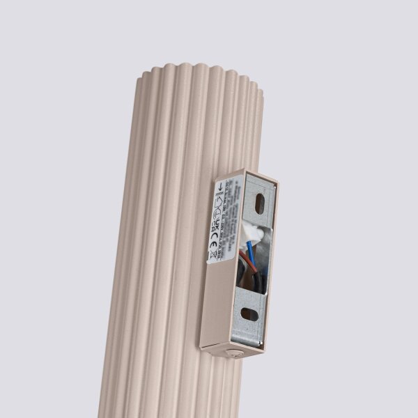 Up Down Wandleuchte Aluminium Taupe GU10 H:20 cm 2-flmg