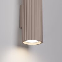 Up Down Wandleuchte Aluminium Taupe GU10 H:20 cm 2-flmg