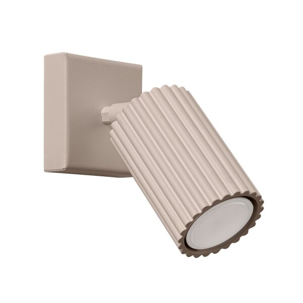 Flexibler Wandstrahler Aluminium Taupe GU10 H:16 cm