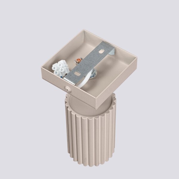 Flexibler Wandstrahler Aluminium Taupe GU10 H:16 cm