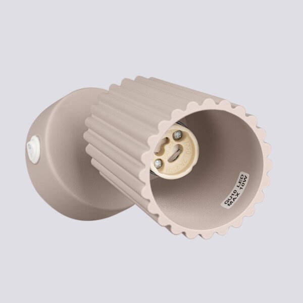 Flexibler Wandstrahler Aluminium Taupe GU10 B:8 cm