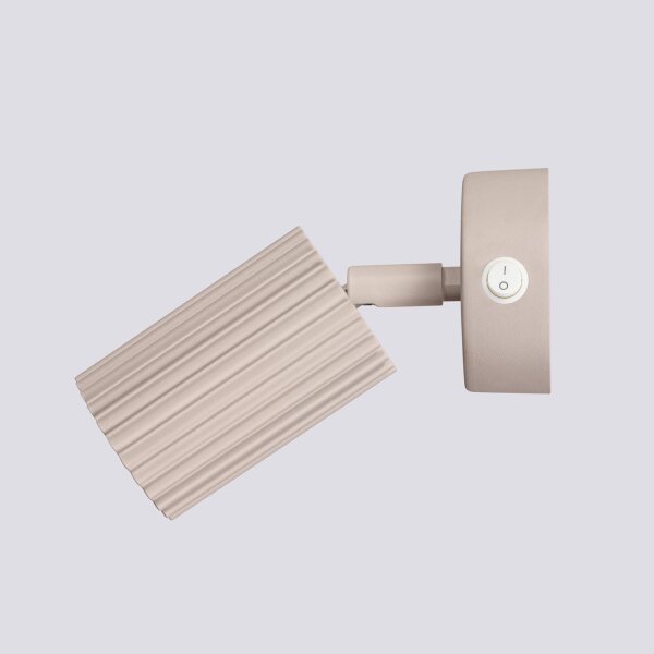Flexibler Wandstrahler Aluminium Taupe GU10 B:8 cm