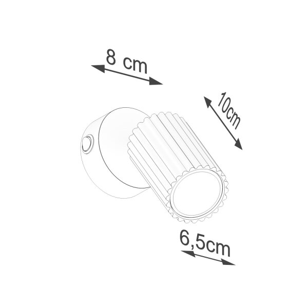 Flexibler Wandstrahler Aluminium Taupe GU10 B:8 cm