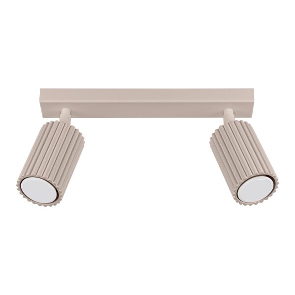 Deckenstrahler 2-flammig verstellbar 30 cm GU10 Taupe