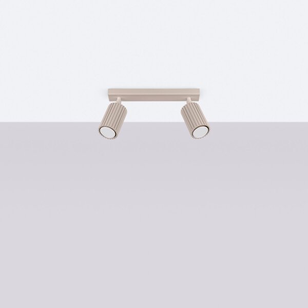 Deckenstrahler 2-flammig verstellbar 30 cm GU10 Taupe