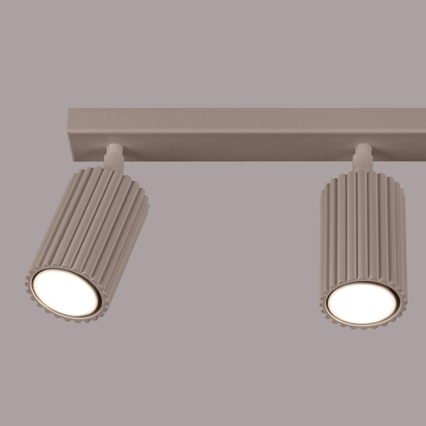 Deckenstrahler 3-flammig verstellbar 45 cm GU10 Taupe