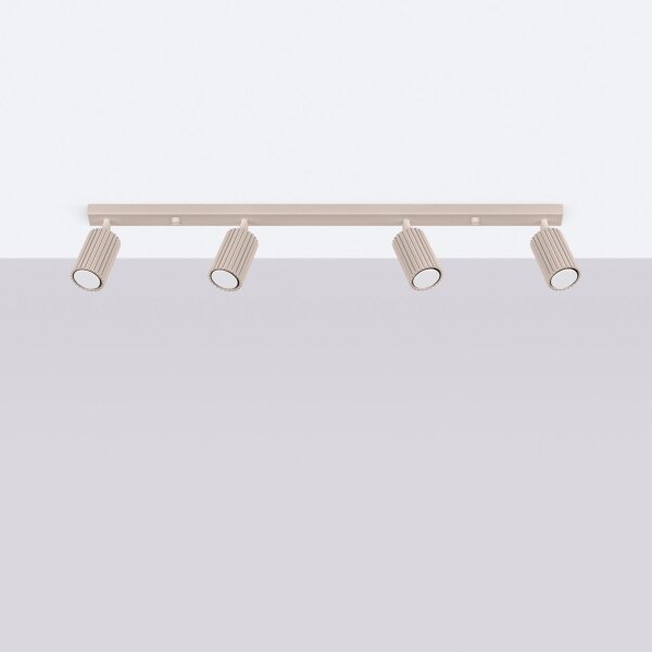 Deckenspot 4-flammig verstellbar 81 cm GU10 Taupe