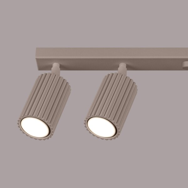 XXL Deckenspot Aluminium Taupe GU10 117 cm flexibel