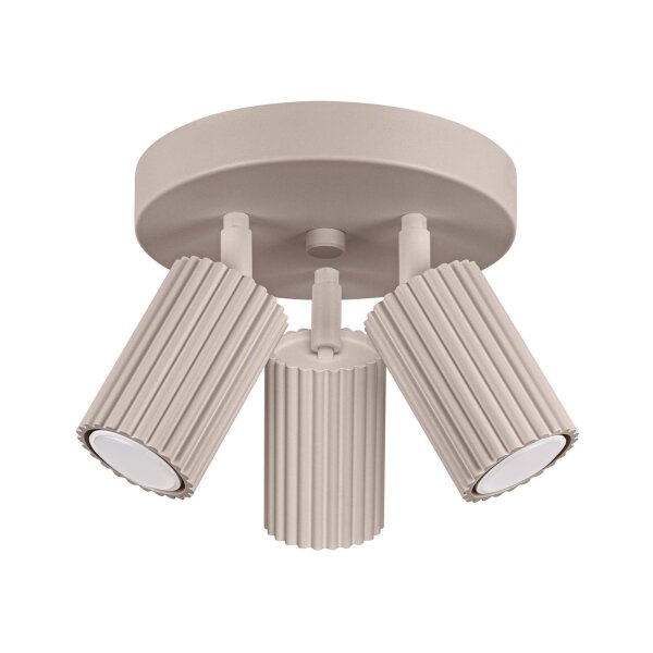 Flexibler Deckenstrahler Aluminium Taupe GU10 L:19,5 cm