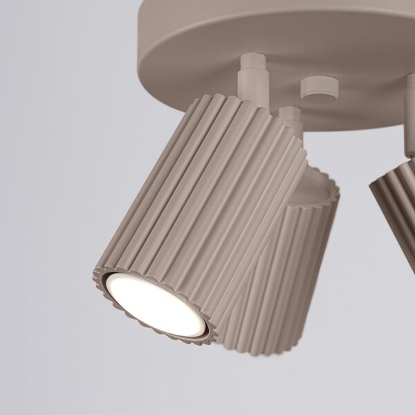 Flexibler Deckenstrahler Aluminium Taupe GU10 L:19,5 cm