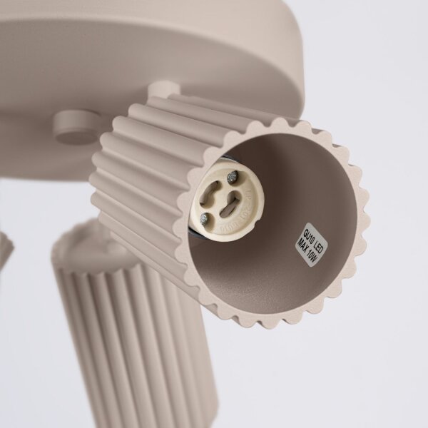 Flexibler Deckenstrahler Aluminium Taupe GU10 L:19,5 cm