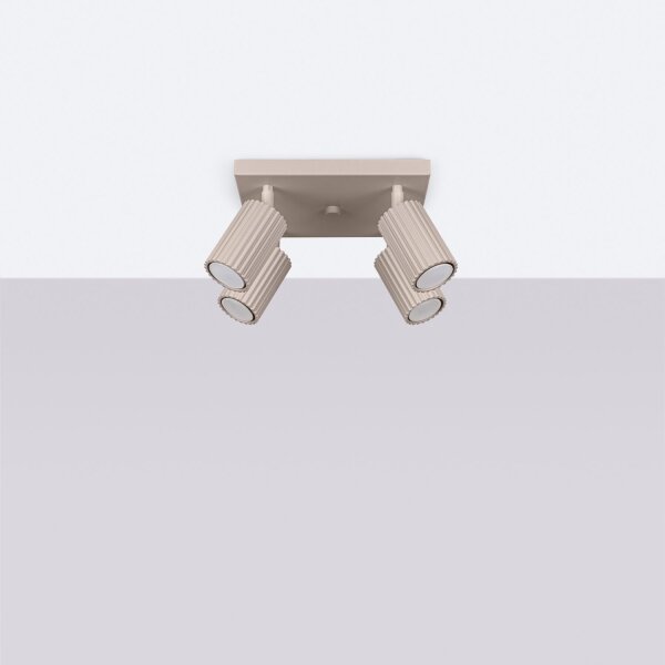 Deckenstrahler Taupe GU10 B:25 cm Aluminium verstellbar