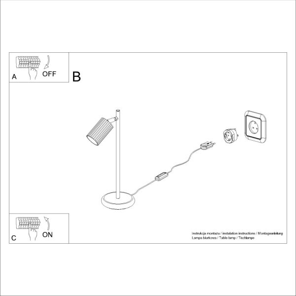 Tischlampe Aluminium Taupe GU10 43 cm Schreibtisch