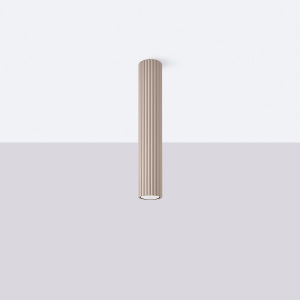 Runde Deckenlampe Aluminium Taupe GU10 H:40 cm Modern