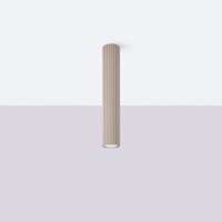 Runde Deckenlampe Aluminium Taupe GU10 H:40 cm Modern