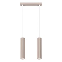 Pendelleuchte Aluminium Taupe GU10 30 cm 2-flammig