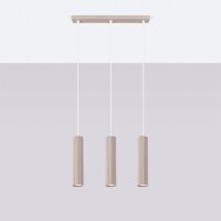 Pendelleuchte Aluminium Taupe GU10 45 cm 3-flammig