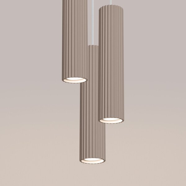 Hängelampe Aluminium Taupe GU10 B:19,5 cm 3-flammig