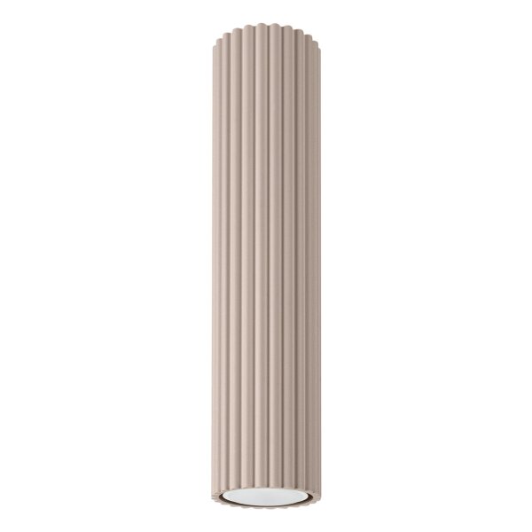 Runde Deckenleuchte Aluminium Taupe GU10 H:30 cm Modern