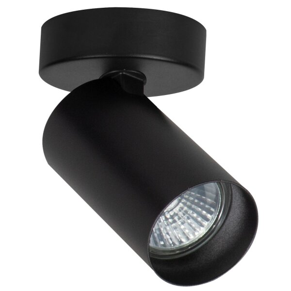 Deckenspot Metall GU10 verstellbar 7 cm Schwarz Deckenlampe