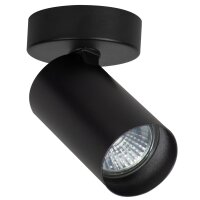 Deckenspot Metall GU10 verstellbar 7 cm Schwarz Deckenlampe