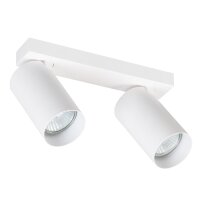 Deckenleuchte Weiß Metall 20 cm 2-flammig GU10 Spot...