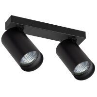 Deckenspot Schwarz GU10 20 cm verstellbar 2-flammig