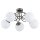 Deckenlampe Glas Metall 51 cm Schwarz-Chrom E14 Retro