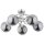 Deckenlampe Rauchglas Metall 51 cm E14 5-flammig Retro