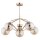 Deckenlampe Metall Rauchglas Gold 58 cm Retro Design