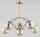 Deckenlampe Metall Rauchglas Gold 58 cm Retro Design